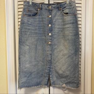 Wild Fable button down denim skirt